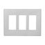 Wallplate, Three-Gang, Decorator, Without Screws, Silver, PJS263SG-SP-L