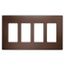Screwless Wallplate, Screwless, Oil Rubbed Bronze, Decorator Cutout, 4-Gang, Mid-Size, PJS264RB-SP-L