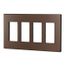 Screwless Wallplate, Screwless, Oil Rubbed Bronze, Decorator Cutout, 4-Gang, Mid-Size, PJS264RB-SP-L