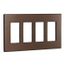 Screwless Wallplate, Screwless, Oil Rubbed Bronze, Decorator Cutout, 4-Gang, Mid-Size, PJS264RB-SP-L