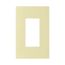 Screwless Wallplate, Screwless, Almond, Decorator Cutout, Polycarbonate, Single- Gang, Mid-Size, PJS26A
