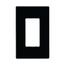 Screwless Wallplate, Screwless, Black, Decorator Cutout, Polycarbonate, Single- Gang, Mid-Size, PJS26BK