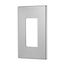 Wallplate, Single-Gang, Decorator, Without Screws, Silver, PJS26SG-SP-L