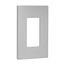 Wallplate, Single-Gang, Decorator, Without Screws, Silver, PJS26SG-SP-L