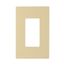 Screwless Wallplate, Screwless, Ivory, Decorator Cutout, Polycarbonate, Single- Gang, Mid-Size, PJS26V