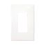 Screwless Wallplate, Screwless, White, Decorator Cutout, Polycarbonate, Single- Gang, PJS26W-SP