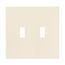 Screwless Wallplate, Screwless, Almond, Toggle Cutout, Polycarbonate, 02- Gang, Mid-Size, PJS2LA2