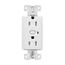 Z-Wave Plus Split Control Wireless Receptacle, 15A, 120V Actuator, Alpine White, RFTR9605-TAW