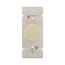 Rotary Dimmer, Power Failure Memory, w/ Preset, #16 Awg 5A, 120V, Ivory, 1-Pole, 3-Way, 600W, RI06P-V