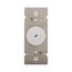 Rotary Dimmer, Lighted, Power Failure Memory, #16 Awg 5A, 120V, Almond, 1-Pole, 3-Way, 600W, RI06PL-A