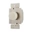 Rotary 1000W Dimmer, 120V, 60Hz, Single Pole Only, Incandescent Or Halogen Loads, Light Almond, RI101-LA