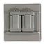Oversize Duplex Receptacle Cover, Self-Closing, Surface Mount, Gray, Wet, 1-Gang, S1954