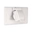 Non-Metallic Single Receptacle Cover, Stay-Open, Surface Mount, White, Single Receptacle, 1-Gang, S1961W-SP
