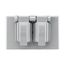 Non-Metallic Duplex Receptacle Cover, Stay-Open, Surface Mount, Gray, Duplex Receptacle, 1-Gang, S1962