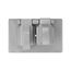 Non-Metallic Duplex Receptacle Cover, Stay-Open, Surface Mount, Gray, Duplex Receptacle, 1-Gang, S1962