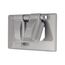 Non-Metallic Duplex Receptacle Cover, Stay-Open, Surface Mount, Gray, Duplex Receptacle, 1-Gang, S1962