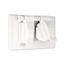 Non-Metallic Duplex Receptacle Cover, Stay-Open, Surface Mount, White, Duplex Receptacle, 1-Gang, S1962W-SP