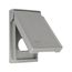 Non-Metallic Duplex Receptacle Cover, Self-Closing, Surface Mount, Gray, Wet, 1-Gang, S2962