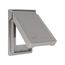 Non-Metallic Gfci Or Decorator Cover, Self-Closing, Surface Mount, Gray, Wet, 1-Gang, Vertical, S2966