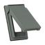 Non-Metallic Gfci Or Decorator Cover, Self-Closing, Surface Mount, Gray, Wet, 1-Gang, Vertical, S2966