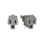 Adaptor, Gray, Two-Pole, Three-Wire, Polarized, S419GY-SP