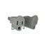 Adaptor, Gray, Two-Pole, Three-Wire, Polarized, S419GY-SP