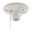 Lampholder w/ Outlet Pull Chain, 15A, #14-10Awg, White, 2-Piece, Thermoset, 250V, 660W, S865W-SP