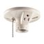 Lampholder w/ Outlet Pull Chain, 15A, #14-10Awg, White, 2-Piece, Thermoset, 250V, 660W, S865W-SP
