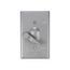 Cover With Switch, 1-Pole Switch, Surface Mount, Gray, Toggle Switch, Wet, Metal, 1-Gang, S983-SP