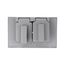 2 Lid Duplex Receptacle Cover, (2) Self-Closing Lids, Surface Mount, Gray, 1-Gang, S989-SP