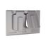 2 Lid Duplex Receptacle Cover, (2) Self-Closing Lids, Surface Mount, Gray, 1-Gang, S989-SP