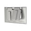 2 Lid Duplex Receptacle Cover, (2) Self-Closing Lids, Surface Mount, Gray, 1-Gang, S989-SP