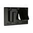 2 Lid Duplex Receptacle Cover, (2) Self-Closing Lids, Surface Mount, Black, 1-Gang, S989BLK