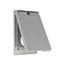 Duplex Receptacle Lid, Self-Closing, Surface Mount, Gray, Wet, 1-Gang, Vertical, S994-SP