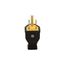 Straight Blade Plug, #14 Awg 15A 125V, Black, Impact-Resistant 5-15P, 2-Pole 3-Wire, SA399