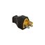 Straight Blade Plug, #14 Awg 15A 125V, Black, Impact-Resistant 5-15P, 2-Pole 3-Wire, SA399