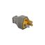 Straight Blade Plug, #14 Awg 15A 125V, Gray, Impact-Resistant 5-15P, 2-Pole 3-Wire, SA399G