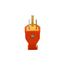 Straight Blade Plug, #14 Awg 15A 125V, Orange, Impact-Resistant 5-15P, 2-Pole 3-Wire, SA399O
