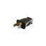 Straight Blade Plug, #16 Awg 15A 125V, Black, Impact-Resistant 1-15P, 2-Pole, 2-Wire, SA540