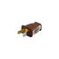 Straight Blade Plug, #16 Awg 15A 125V, Brown, Impact-Resistant 1-15P, 2-Pole, 2-Wire, SA540B