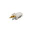Straight Blade Plug, #16 Awg 15A 125V, Impact-Resistant 1-15P, 2-Pole, 2-Wire w/ Cord Clip, SA940W
