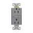Hospital Grade Gfci Receptacle, Nafta Compliant, Self-Test, #14 -10 Awg 15A 125V, Gfci, Gray, SGFH15FGY