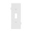 Sectional Wallplate, Center Piece, White, Toggle Cutout, Polycarbonate, Single- Gang, Mid-Size, STC1W