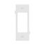Sectional Wallplate, Center Piece, White, Decorator Cutout, Polycarbonate, Single- Gang, STC26W