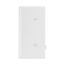 Sectional Wallplate, End Piece, White, Blank Cutout, Polycarbonate, Single- Gang, Mid-Size, STE14W