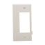 Sectional Wallplate, End Piece, White, Decorator Cutout, Polycarbonate, Single- Gang, Mid-Size, STE26W