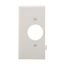 Sectional Wallplate, End Piece, White, Single Receptacle 1.40" Hole Cutout, Single-Gang, STE7W