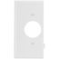 Sectional Wallplate, End Piece, White, Single Receptacle 1.40" Hole Cutout, Single-Gang, STE7W