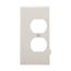 Sectional Wallplate, Wallplate, White, Duplex Receptacle, Cutout, Single-Gang, End Piece, STE8W