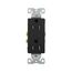 Residential Duplex Receptacle, #14-10 Awg 15A 125V, Side & Push, Black, TR1107-9BK